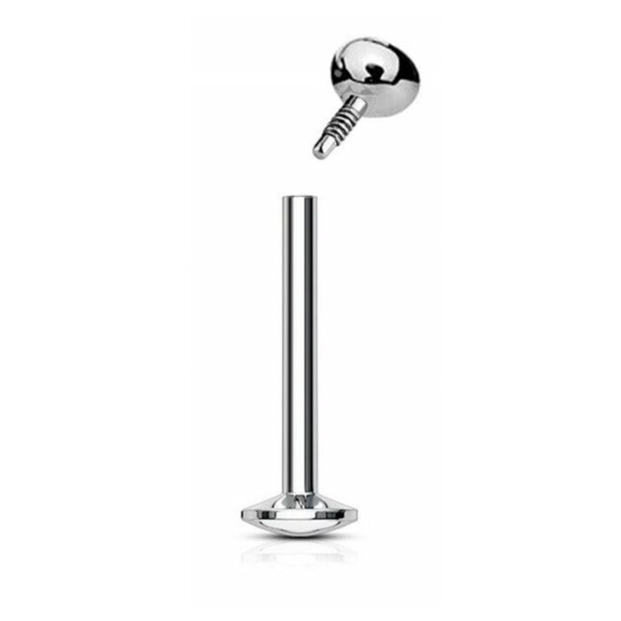 Piercing από ανοξείδωτο ατσάλι με στρασάκι 3mm - Image 3